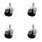Service Caster Low Profile Polyolefin 2'' Wheel 1/2'' Threaded Stem Caster Set, 4PK SCC-TS04S211316-POS-121315-4 - alternate 1